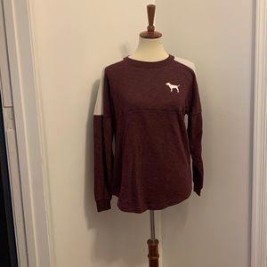 XS PINK Lightweight Crew Sweatshirt